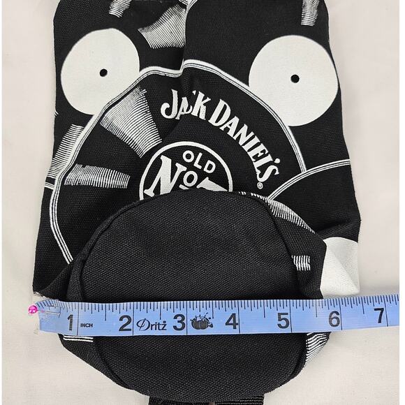 JACK DANIEL'S OLD NO. 7 BRAND DRAWSTRING BAG BLACK & WHITE VINYL RECORDS DESIGN - Picture 5 of 5